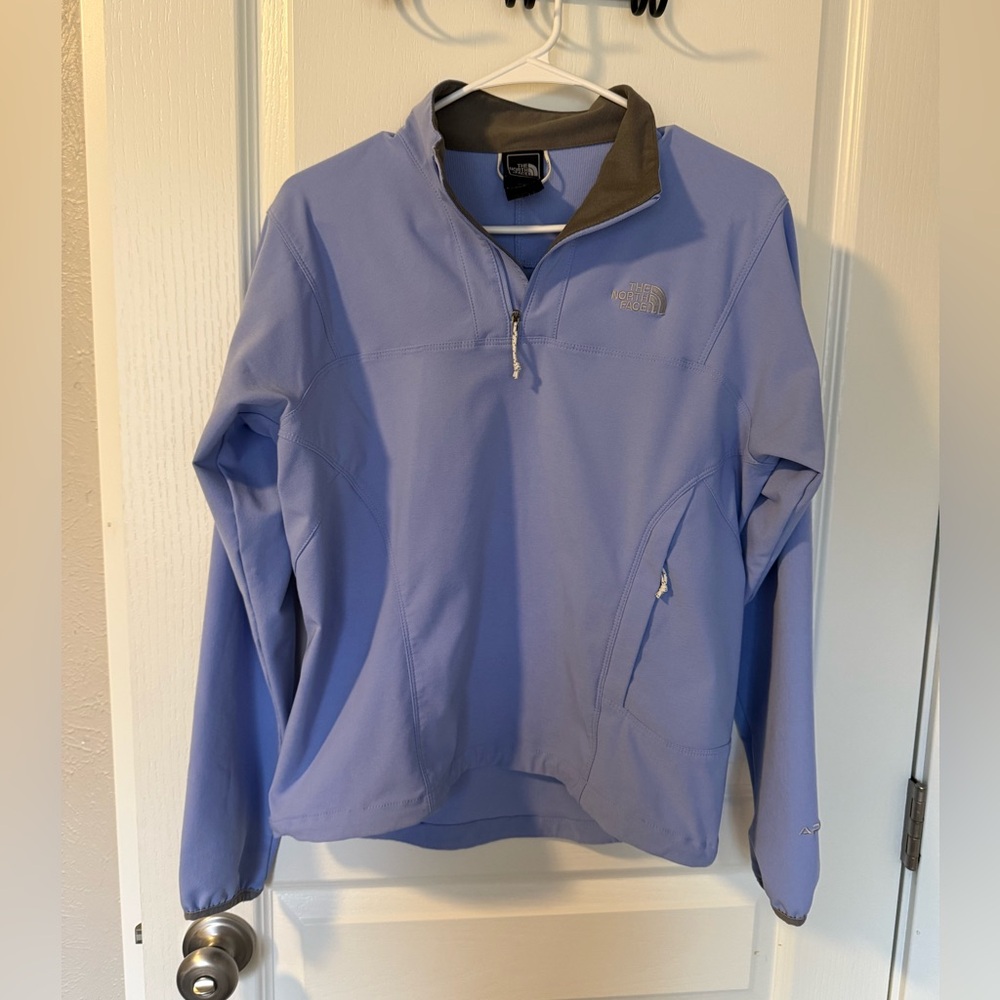 The North Face Lavender and Gray Quarter-Zip Pullover